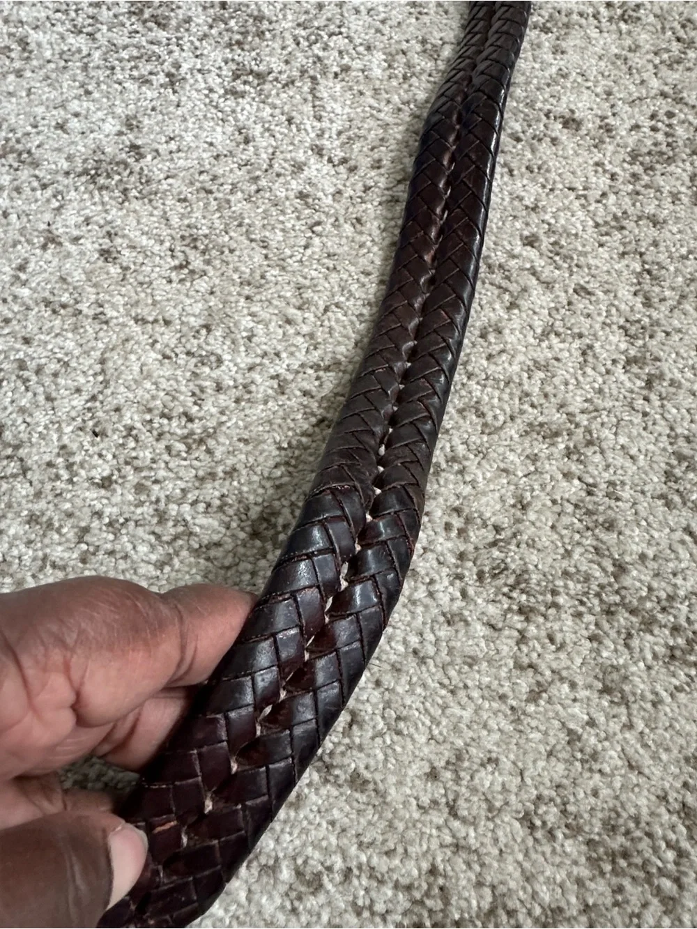 Coach Brown Braided Men’s Leather Belt 38